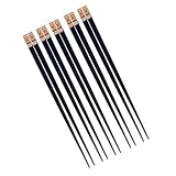 DIYEAH 5 Paare Japanische Holz Essstäbchen Set Natürliches Holz Wiederverwendbar Umweltfreundlich...