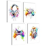 mojoliving Gaming Poster | Gaming Deko Bilder | Poster Wand für Gamer Jugendzimmer | Gaming Schild...