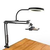 Overhead Stativ Handy mit Ringlicht, Flexibler Tisch Kamera Arm mit Licht, Flexible Tisch Kamera Arm...
