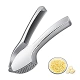 Fousenuk Knoblauchpresse, Garlic Press (Kein Schälen Notwendig) Bequem und Leicht Zu Reinigen...