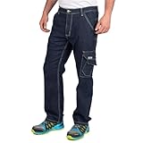 Goodyear Workwear GYPNT030 Herren Carpenter Multi Pocket Stretch Denim Arbeitsjeans, Marineblau,36W...