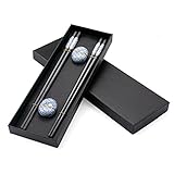 Japanische Schwarz und elegant Glasfaser EssstäBchen fiberglas 2 Paar mit 2 Essstäbchen Auflagen ,...