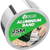 V1 TRADE Aluminium Klebeband Hitzebeständiges 48 mm x 25 m - 1 Rolle Wasserdichtes Alu Klebeband...