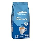 Lavazza, Caffè Decaffeinato, Entkoffeinierte Arabica und Robusta Kaffeebohnen, Kaffee mit Mandel-...