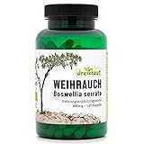 Weihrauch-Kapseln BIO, 140 Stück, 400mg, hochdosiert, Boswellia Serrata, 1600mg je Tagesdosis, 65%...