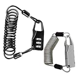 MUELODSIC 2 Stück Motorcycle Helmet Lock Stahlseil Zahlenschloss Kompakt Langlebig Vielseitig...