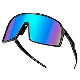 Fahrradbrille Sonnenbrille Herren Polarisierte Sportbrille UV400 Schutzbrille für Reiten Ski Laufen...