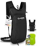SASMO® Fahrradrucksack & Skirucksack klein 6L - Thermofach & Helmnetz | MTB Rucksack - Ultraleicht...