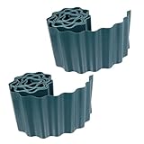 TOYANDONA 2 Rollen Gartenzaun Kunststoff Rasenkante Flexibel Witterungsbeständig Gartendekoration...