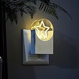 Nachtlicht Kinder Stern Nachtlampe 3000K Warmweiß Steckdosenlampe LED Kinderzimmer Nachttischlampe...