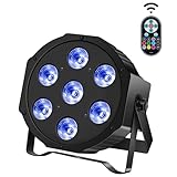 DELIBANG RGBW LED Par Strahler, 7 LED Par Scheinwerfer Bühnenlicht Partylicht Lichteffekte mit...