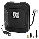 Kompressor Auto 12V Luftkompressor Autoreifenpumpe mit LED-Display und Leuchten, 10.3 Bar Druck,...