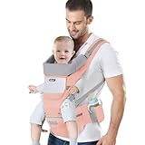IULONEE Neugeborene Babytrage Baby Carrier Ergonomisch Babytrage mit Hüftsitz Multifunktional...