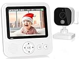 OBVHNUA Babyphone mit Kamera 720p IPS Video Babyphone 2,8' mit 2000mAh Akku Digitalzoom VOX Modus...