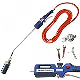 Abflammgerät Gasbrenner 75 kW mit elektrischer Zündung Unkrautvernichter Gasregler 2,5 bar...