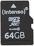 Intenso microSDXC 64GB Class 10 Speicherkarte inkl. SD-Adapter, schwarz