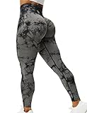 ZAAYO Sport Leggings für Damen Tie Dye Scrunch Butt Fit Seamless Yoga Pants Fitness Gym Workout...