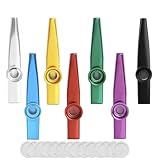 LIANRISES 7 Stück Kazoo Instrument Kazoos, Blasinstrumente Nasenflöte Panflöte, Metall und 14...