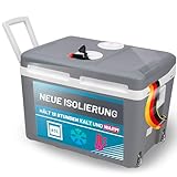 45 Liter Kühlbox elektrisch 12V 230V KÜHLEN und WÄRMEN Thermoelektrische Kühlbox mit Rollen Auto...