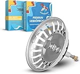 ABFLUSSHELD Siebkörbchen Spüle 79mm - Rostfreies Edelstahl Spülbecken Sieb - Spülensieb mit...