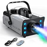 UKing 1200W Mini Nebelmaschine mit 6 RGB LED Steuerbaren Lichtern, Rauchmaschine mit Fernbedienung...