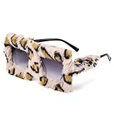 arrderly 1 Stück Übergroße Plüsch Sonnenbrille Mode Personalisierte Sonnenbrille Plüsch Rand...