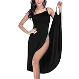 Aomig Strandkleider Damen Sommer Bikini Badeanzüge Cover Up Ärmellos Wickelrock Lang Kleid...