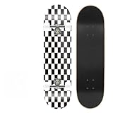 HAIZISLSU Einsteiger Skateboards Erwachsene Trick Skateboards 7 Lagen Ahorn 31 'X8' Karodruck für...