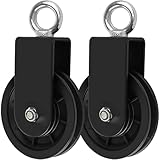 Block Umlenkrollen, Seilrolle mit U Haltebügel, 360° Kabel Pulley,für Seile DIY Gym...