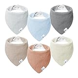 Lulu moon Lätzchen Baby Dreieckstuch Baby Musselin Halstuch Baby für Junge und Mädchen (6...