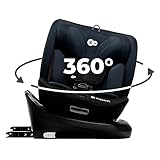 Kinderkraft I-GROW Kindersitz 0-36 kg, I-SIZE 40-150 cm, 360 grad drehbar, Kinderautositz mit Isofix...