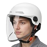 Halbhelm - Motorradhelme | Sonnenschutz Für Offenes Gesicht, Retro-Schnellverschluss-Design |...