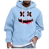 WAZHAKU Hoodie Herren Langarm Kapuzenshirt Regular Fit Sportshirt Trainingsshirt Fleecejacke Hoody...