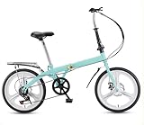LINCYS 16/20/22 Zoll Kinder-Faltrad, Verstellbarer Stahlrahmen mit Schutzblechen & Rutschfesten...