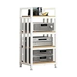 YVYKFZD 3/4-stufiger AV Audio Rack HiFi Regal, HiFi Rack bodenstehender Eckregal-Komponentenschrank,...