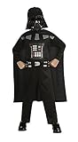 Star Wars Rubies Darth Vader Opp-Kostüm für Jungen oder Mädchen, Schwarz bedruckter Jumpsuit mit...