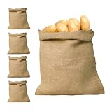 Kartoffel-Aufbewahrungsbeutel-Set – 5 Stück natürliche Jute-Kartoffelbeutel aus natürlicher...
