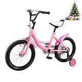HUOMMGS Kinderfahrrad 16 Zoll Kinder Fahrrad für ab 5-8 Jahre Upgraded Jugend Fahrrad Kinderfahrrad...