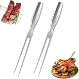 Fleischgabel Edelstahl, 2 Fleischgabeln aus rostfreiem Stahl, ideal für Grillen, Pulled Pork und...