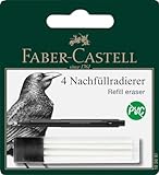 Faber-Castell 185697 - Ersatzradierer Precision Eraser Pen, 4 Nachfüllradierer für Radiergummi...