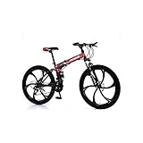 TVAFEDS Fahrrad Fahrrad, Mountainbike 27-Gang Dual-Shock Integrated Rad Falten, Sport und...
