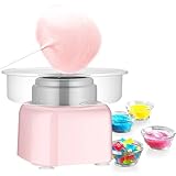 Zuckerwattemaschine für Zuhause, Große Schale Spritzschutz Zuckerwatte Maschine, 500W Cotton Candy...