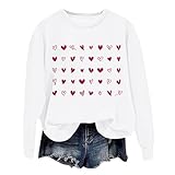 Mädchen T-Shirt mit Valentinstags-Aufdruck, modisch, funktionell, Rundhalsausschnitt, 3/4-Ärmel,...