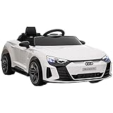 HOMCOM Kinder Elektroauto 12V Kinderauto mit 2,4 GHz Fernbedienung, 2 Motor, Kinderfahrzeug mit 4...