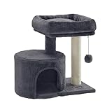 Feandrea Kratzbaum klein, Katzenbaum mit Sisalstamm, Katzenkratzbaum mit gepolsterter Plattforme,...