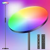 YICAIZI RGB Stehlampe Dimmbar LED 36W, Modern Deckenfluter mit 2700K-6500K Stufenlos Dimmbar...