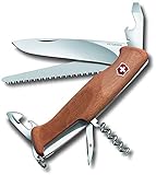 Victorinox Holz Taschenmesser Ranger Wood 55 (10 Funktionen, Feststellklinge, Schraubendreher,...