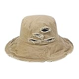 BIBOKAOKE Sonnenhut Damen Faltbarer Sommerhut Große Breite Krempe Panamahut Löcher Fishing Hat...