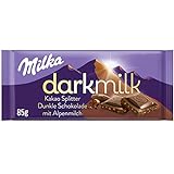 Milka Dark Milk Kakao Splitter 1x 85g I Zartherbe Alpenmilch-Schokolade I mit Kakao Nibs I Milka...