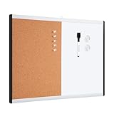 Amazon Basics Rechteckig Magnetisches Whiteboard, Doppel-Pinnwand, Kunststoff / Aluminiumrahmen,...